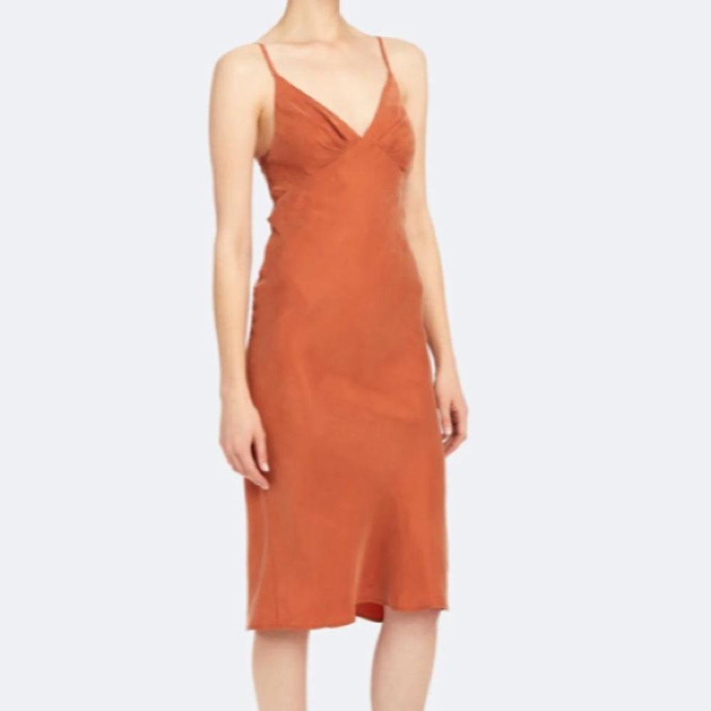 Keepsake Midi Dress In Rust - Picture 8 of 12